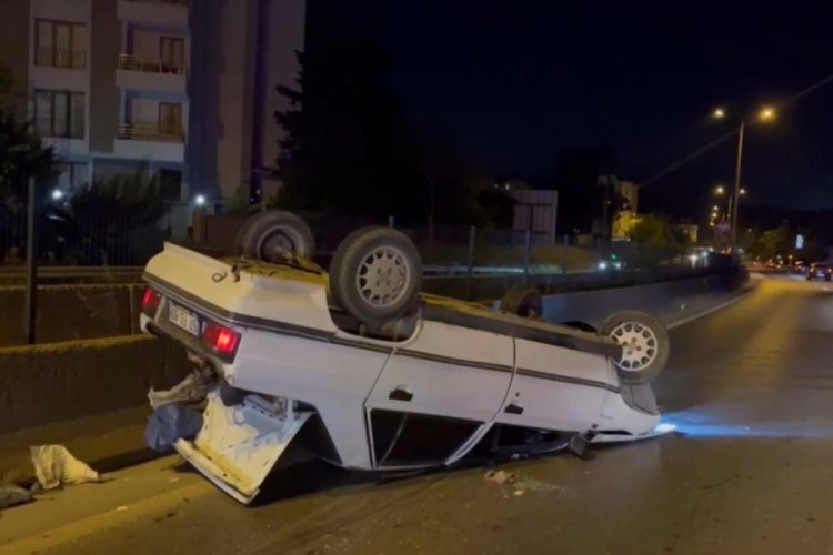 Otomobil takla attı: İki yaralı
