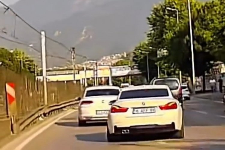 Bursa'nın en işlek caddesinde tehlikeli anlar!