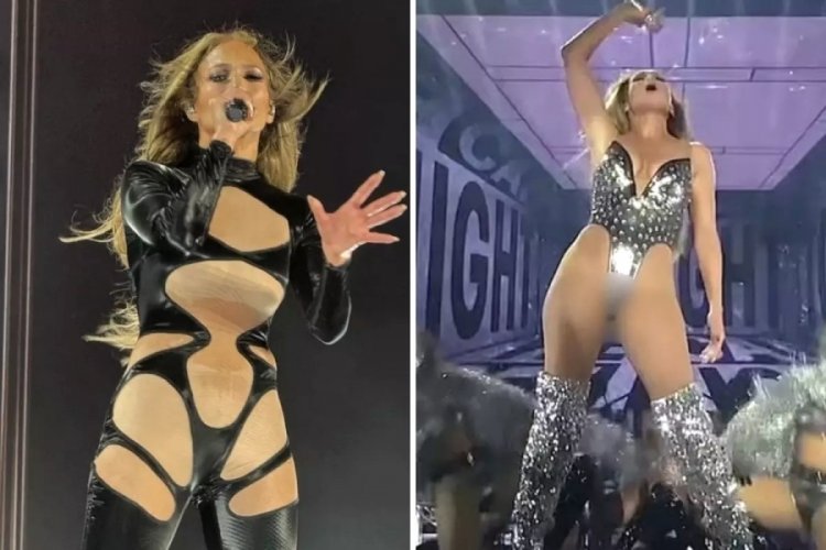 Jennifer Lopez, sahnede giydiği cesur kıyafetiyle ağızları açık bıraktı