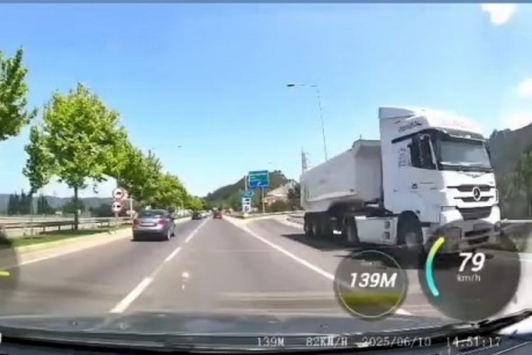 Bursa'da çılgın kamyoncu ortalığı karıştırdı!