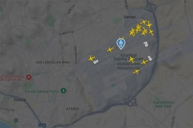 İniş yapan uçağa lazer ışığı tutuldu