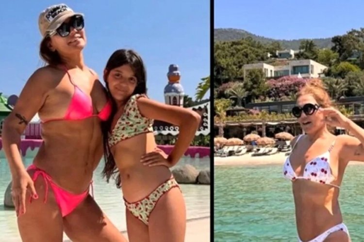 Kilo veren Demet Akalın bikinili paylaşım yaptı!