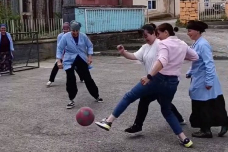 Karadeniz kadını futbolda da hünerli