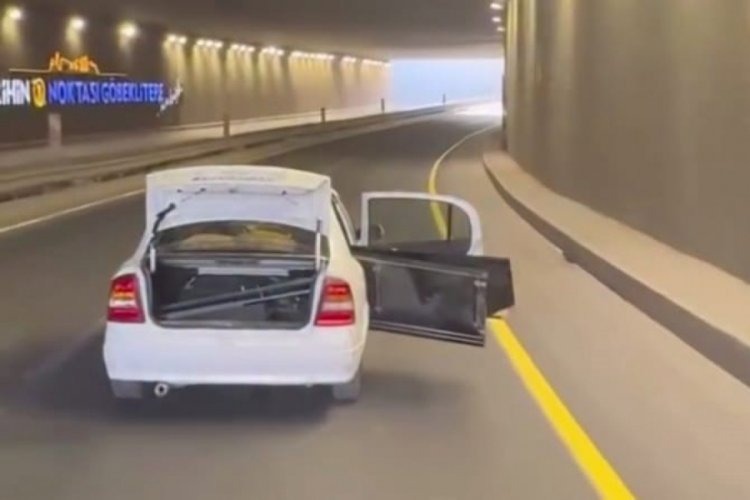 Trafikte şoke eden görüntü!