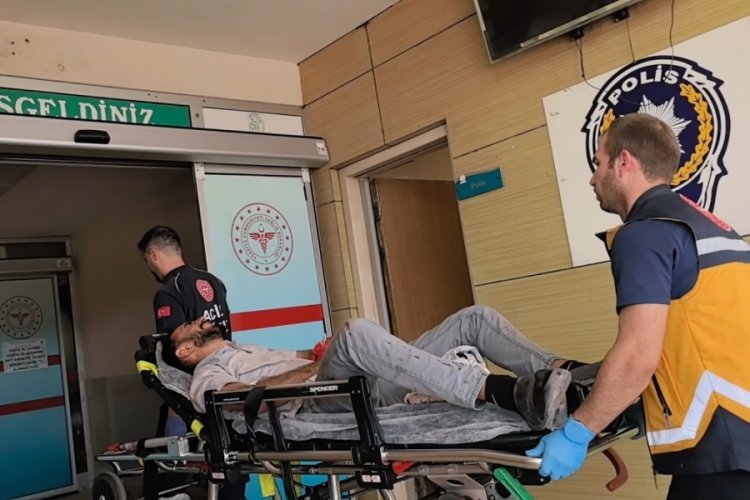 Bursa'da talihsiz işçi yürekleri ağza getirdi