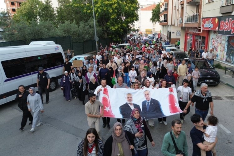 Orhangazi'de ki Gazze yürüyüşünde gerginlik!