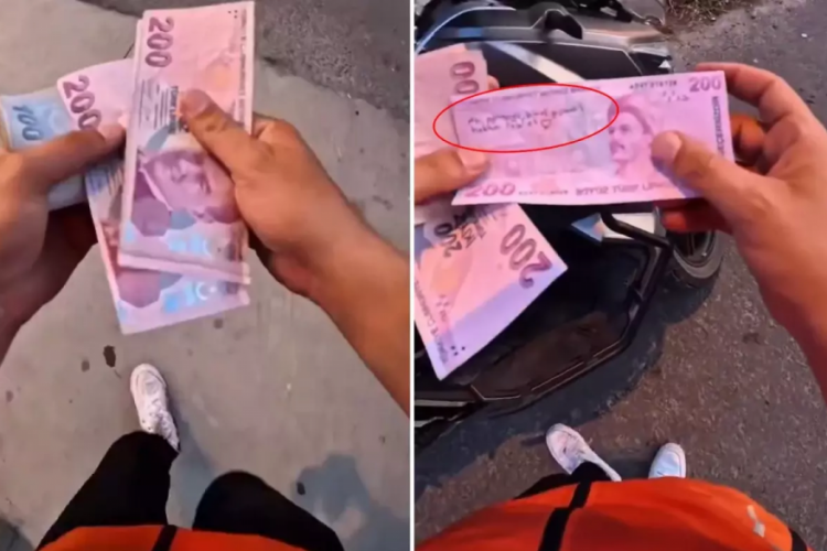 Paranın üzerine yazılan not, sipariş götüren kuryeyi çıldırttı!
