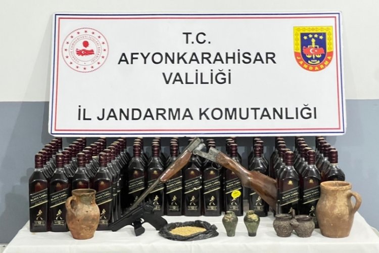 Hırsızlık zanlısı altın objelerinde olduğu tarihi eserlerle yakalandı