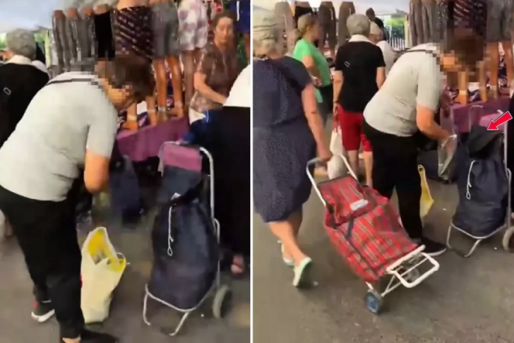 Pazarda büyük rezillik! Kimse görmüyor sandı ama...
