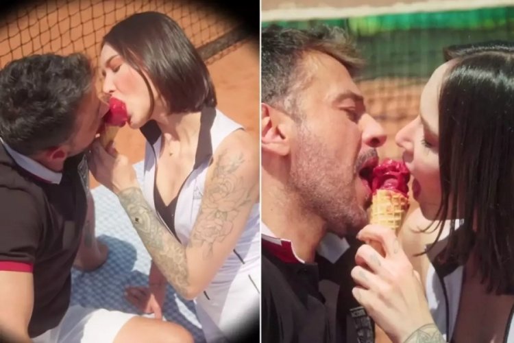 Emre Altuğ'dan cesur klip Partneriyle aynı dondurmayı paylaştı