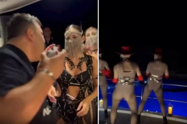 Aras Holding sahibi mahkeme kararını dansöz oynatarak kutladı