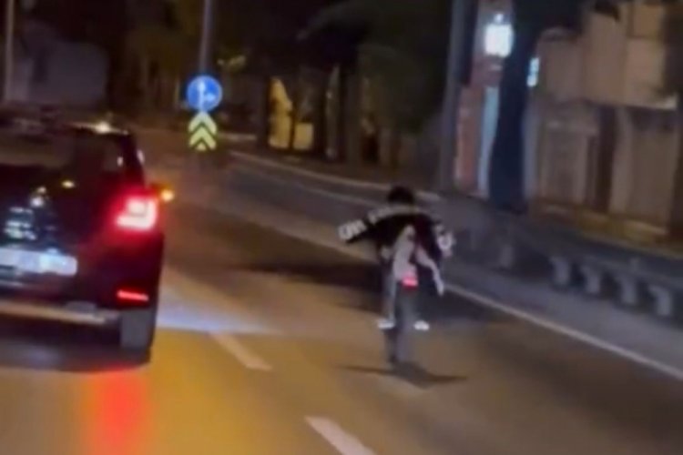 Bursa'da motosikletle ölümle dans!