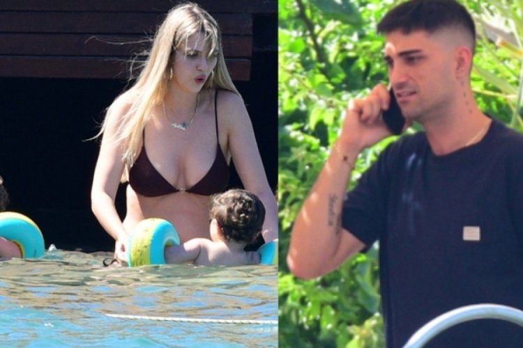 Yasemin - İdo Tatlıses çifti ikizleriyle Bodrum'da