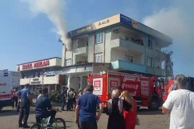 Yangında yabancı uyruklu şahıs ağır yaralandı