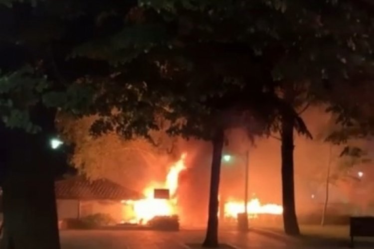 Bursa'da tarihi bahçe kül oldu!