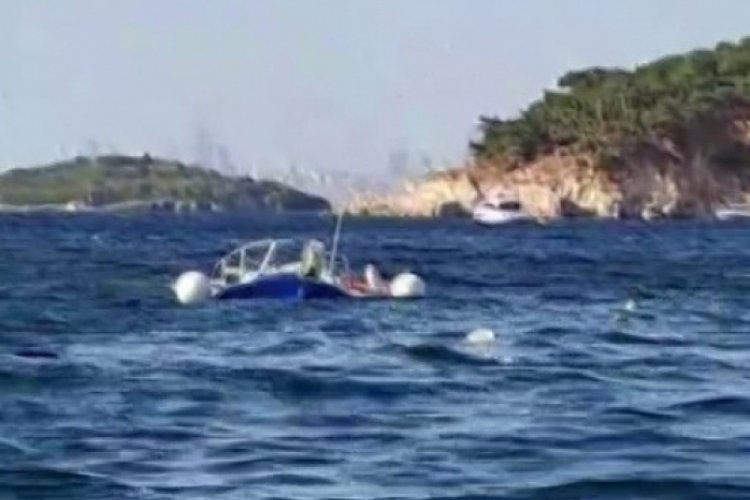 Heybeliada açıklarında motoryatın çarptığı tekne battı!
