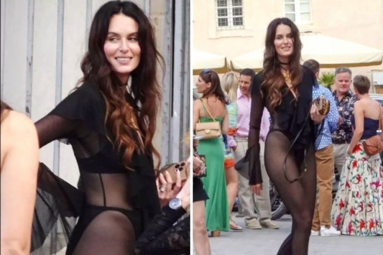 Ünlü modelden görülmemiş düğün kıyafeti!