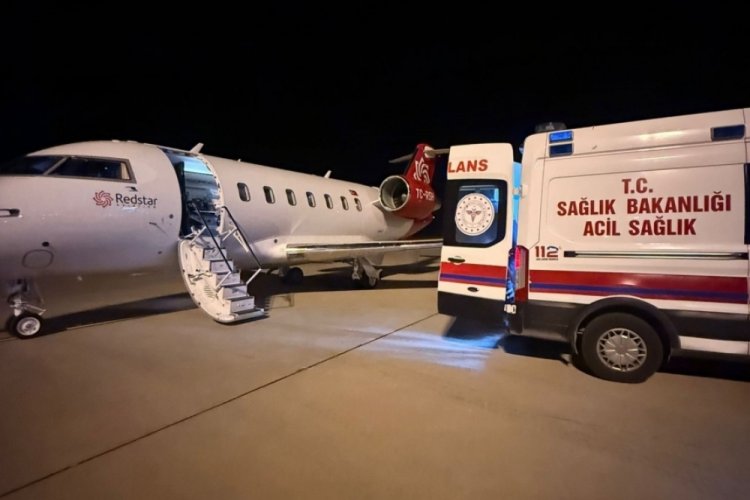 Kalp rahatsızlığı olan bebek ambulans uçakla İstanbul'a gönderildi