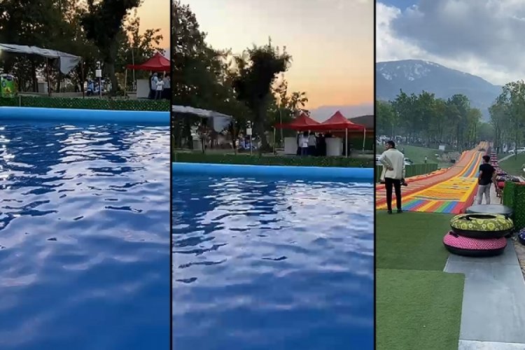Bursa'da o park hafta sonu dolup taşacak! Kaydırak yetmedi şimdi de havuz geldi