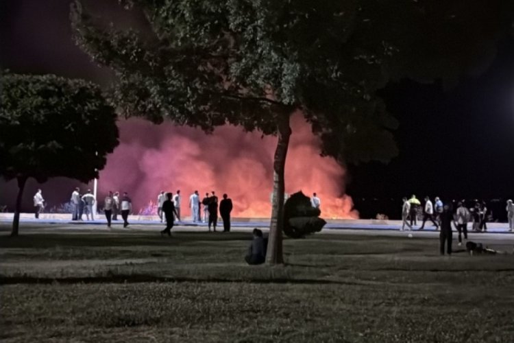 Beyşehir Gölü kenarında korkutan yangın