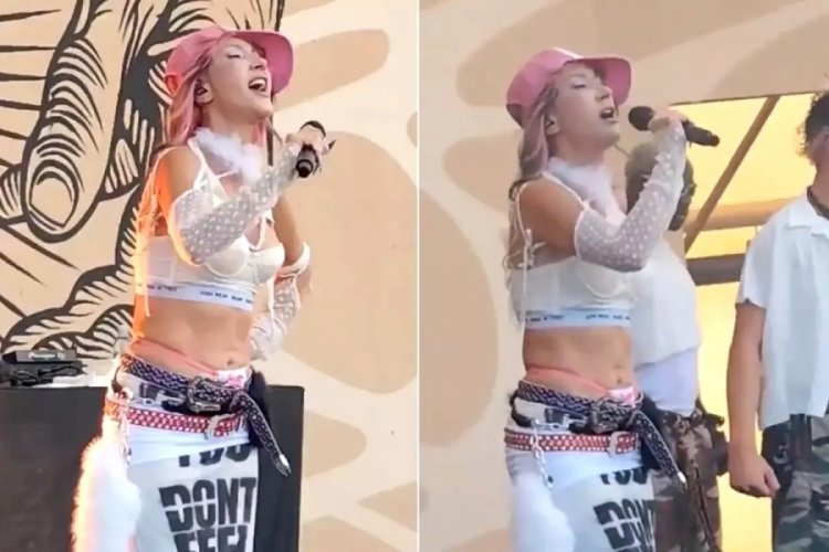 Hande Yener'in plaj konseri tarzına yorum yağdı