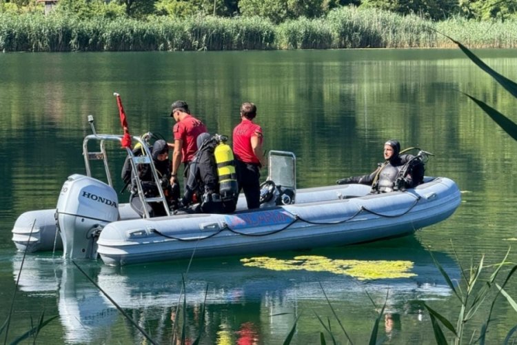 Gölette kaybolan genç için arama çalışması başlatıldı