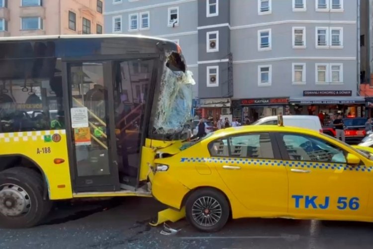 Freni patlayan İETT otobüsü zincirleme kazaya neden oldu: 4 yaralı