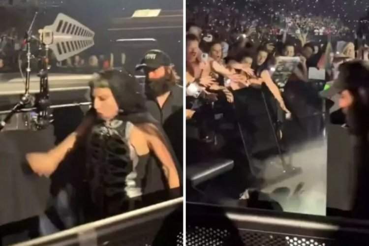 Ünlü şarkıcı sahnede yaşadığı kazayla yürekleri ağızlara getirdi