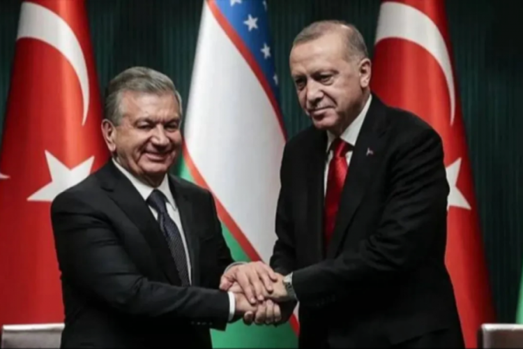 Cumhurbaşkanı Erdoğan Özbekistan Cumhurbaşkanı Mirziyoyev ile görüştü
