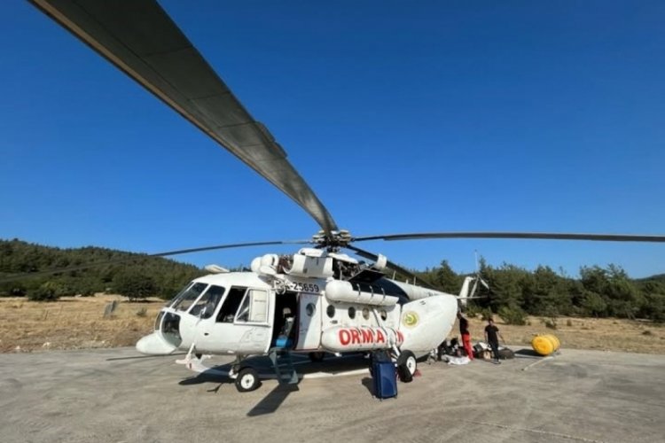 Bursa'da yangın helikopteri göreve başladı