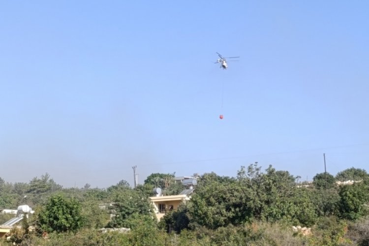 Mersin'deki orman yangını: Havadan müdahale başladı