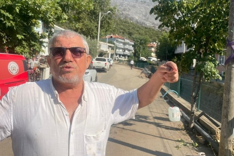 Evine kadar ulaşan yangını gözyaşlarıyla anlattı