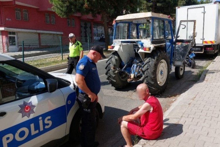 Çaldığı traktörle şehir turu yapınca yakalanması kaçınılmaz oldu