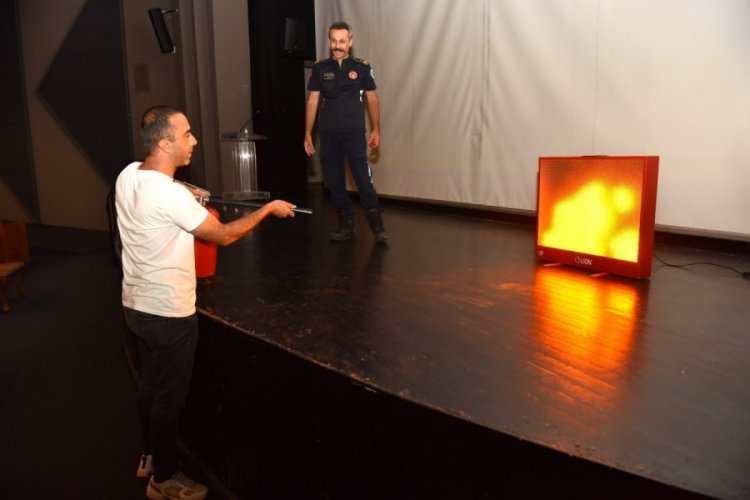 Yıldırım Belediyesinde yangınla mücadele eğitimi