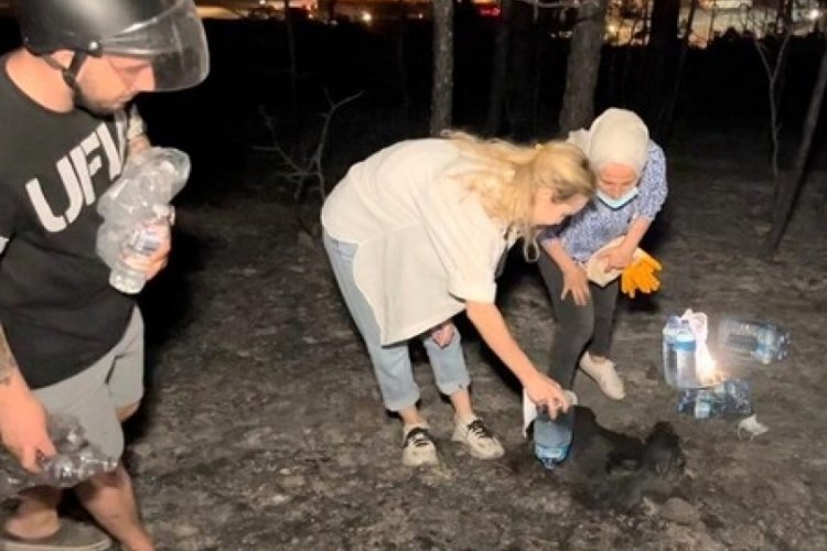 İbrahim Tatlıses'in eski eşi yangın bölgesinde