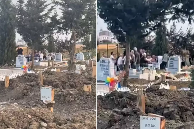 Cenazeyi bırakıp birbirlerine saldırdılar!