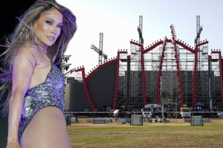 Jennifer Lopez'in İstanbul'da konser vereceği sahne görüntülendi