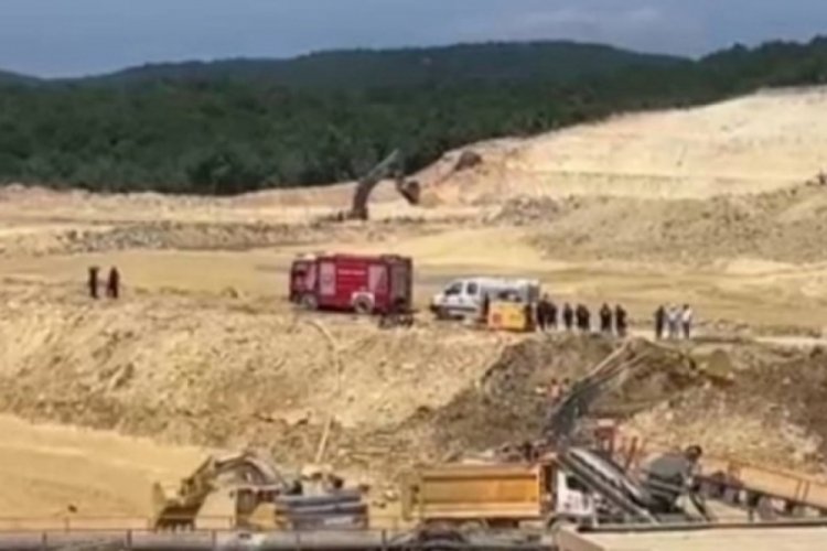 Kum ocağında göçük: Bir işçi balçık içinde kaldı