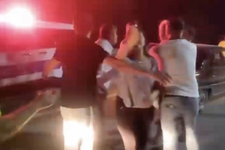 Alkollü sürücünün kızı basın mensubuna saldırdı