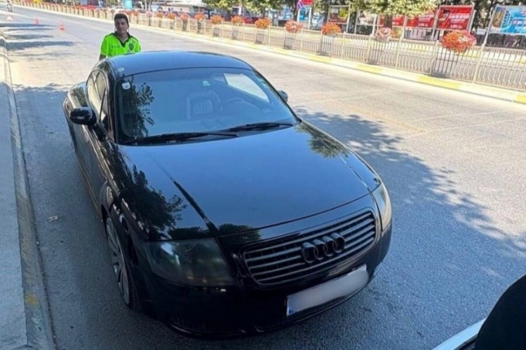 Sahte plakalı araca el konuldu!