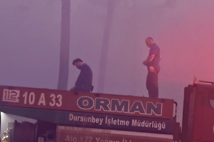 Bursa'da yangınla mücadelede duygulandıran anlar