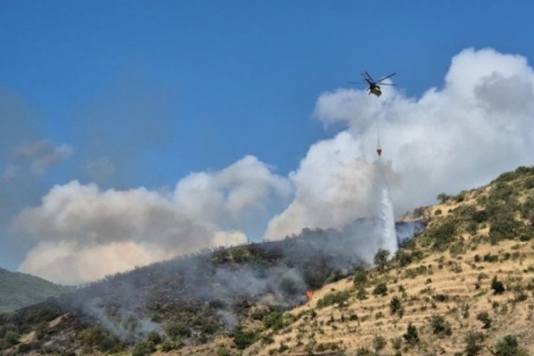 Makilik alanda yangın: Ekipler bölgede