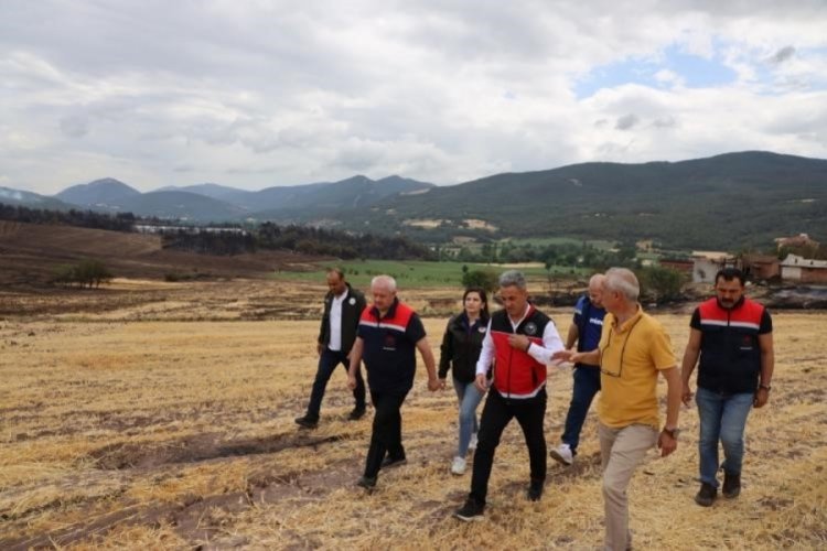 Yangın bölgesinde çalışmalar devam ediyor