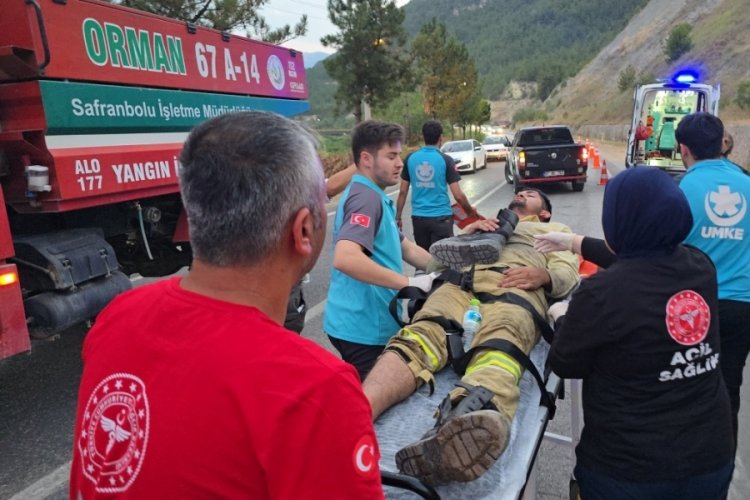 Yangın bölgesinde yaralanan 2 işçi hastaneye kaldırıldı