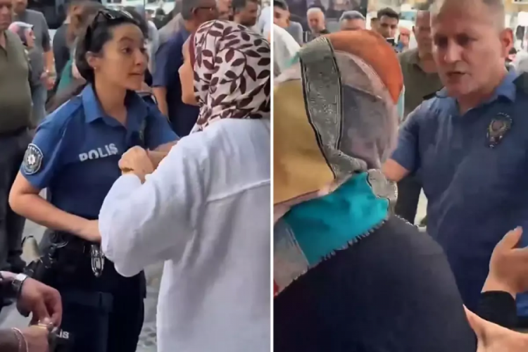 Sokak ortasında polise ağır hakaret!