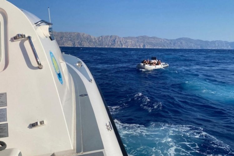 Marmaris açıklarında 45 düzensiz göçmen yakalandı 