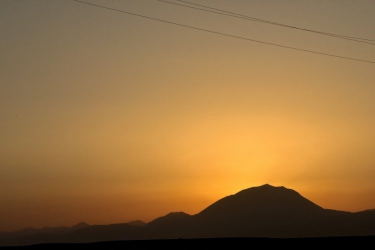 Ağrı'da gün batımı görsel şölen oluşturdu