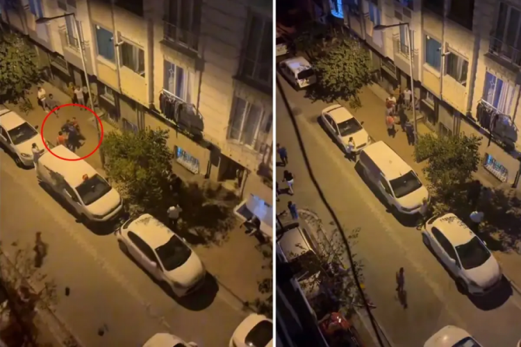 Çocuk yaştaki saldırgan, polisi böyle yumrukladı 