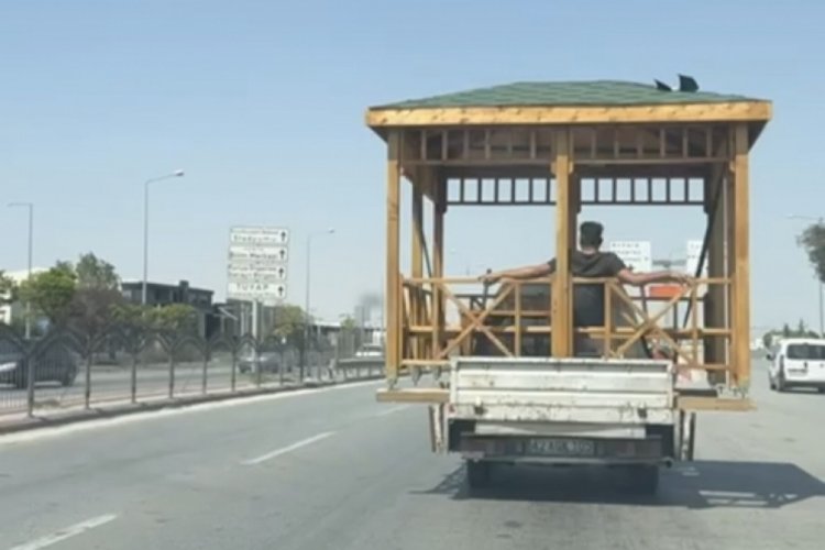 Kamyonet kasasında kamelya keyfi
