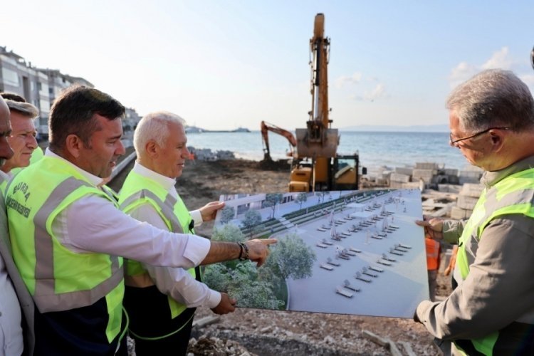 Bursa Mudanya'da büyük çalışma! Bittiğinde sahil bambaşka olacak...